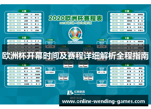欧洲杯开幕时间及赛程详细解析全程指南